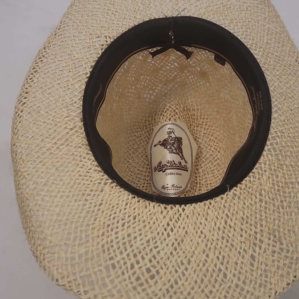 Larry mahan's collection straw hat size 7 1/4 - Picture 3 of 12